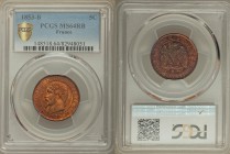 Napoleon III 5 Centimes 1853-B MS64 Red and Brown PCGS, Rouen mint, KM777.2. Head left / Eagle. From A Special Selection of World Coins

HID0980124201...