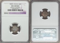 5-Piece Lot of Certified Assorted 20 Centimes NGC, 1) 20 Centimes 1850-A - UNC Details (Surface Hairlines), KM758.1. 2) 20 Centimes 1850-A - MS64, KM7...