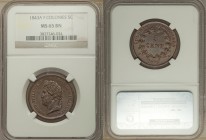 Louis Philippe I 5 Centimes 1843-A MS65 Brown NGC, Paris mint, KM12. Laureate head left / Denomination within wreath. From A Special Selection of Worl...