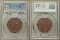 Wilhelm II 10 Pfennig 1894-A MS64 Brown PCGS, Berlin mint, KM3, J-703. Denomination and date in palm wreath / Bird of Paradise. From A Special Selecti...