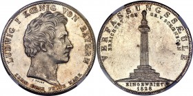 Bavaria. Ludwig I Taler 1828 MS61 NGC, KM734. Head right / Monument. On the Constitution Monument Dedication. From A Special Selection of World Coins
...