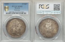 Bavaria. Maximilian II 2 Gulden 1855 MS65 PCGS, KM848. Head right / Statue. From A Special Selection of World Coins

HID09801242017