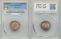 Hannover. Georg V 1/12 Taler 1853-B MS66+ PCGS, Hannover mint, KM219. Head left / Denomination and date. From A Special Selection of World Coins

HID0...