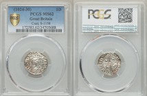 Kings of All England. Cnut (1016-35) "Pointed Helmet" silver Penny ND (c. 1024-30) MS62 PCGS, Norwich Mint, Manna as moneyer (not listed), S-1158, N-7...