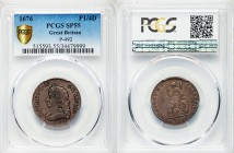 Charles II silver Specimen Pattern Farthing 1676 SP55 PCGS, P-492. Edge: Plain. Laureate and armored bust, left, date below / Seated Britannia with ra...