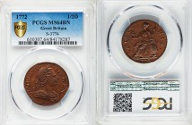 George III 1/2 Penny 1772 MS64 Brown PCGS, KM601, S-3774. Laureate bust right / Britannia seated left. From A Special Selection of World Coins

HID098...