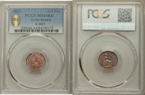 George IV 1/3 Farthing 1827 MS64 Red and Brown PCGS, KM703, S-3827. Laureate head left / Britannia seated right. From A Special Selection of World Coi...