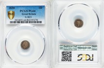 George IV Prooflike Penny 1830 PL64 PCGS, KM683, S-3821. Laureate head left / Crowned denomination divides date. From A Special Selection of World Coi...