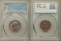 Victoria Farthing 1841 MS64 Brown PCGS, KM725, S-3950. Head left / Britannia seated right. From A Special Selection of World Coins

HID09801242017