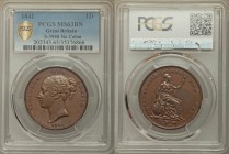 Victoria Penny 1841 MS63 Brown PCGS, KM739, S-3948 No Colon. Head left / Britannia seated right. From A Special Selection of World Coins

HID098012420...