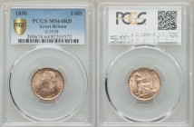 Victoria Pair of Certified Farthings 1890 MS64 Red PCGS, KM753, S-3958. Head left / Britannia seated right. From A Special Selection of World Coins

H...