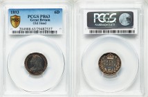 Victoria Proof 6 Pence 1893 PR63 PCGS, KM779, S-3941. Edge: Reeded. Mature draped bust left / Crown above denomination within oak wreath. From A Speci...