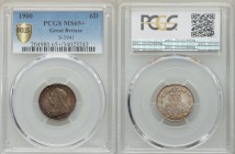 Victoria 6 Pence 1900 MS65+ PCGS, KM779, S-3941. Edge: Reeded. Mature draped bust left / Crowned denomination within oak wreath. From A Special Select...