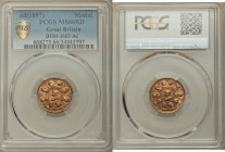 Victoria Jubilee Medal ND (1897) MS66 Red PCGS, BHM-3603 AE. Bust left encircled by other busts / Busts of Prince and Princess of Wales encircled by b...