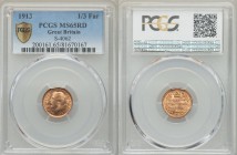 George V 1/3 Farthing 1913 MS65 Red PCGS, KM823, S-4062. Head left / Crowned value within oak wreath. From A Special Selection of World Coins

HID0980...