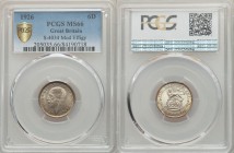George V 6 Pence 1926 MS66 PCGS, KM828, S-4034. Edge: Reeded. Modified head left / Lion atop crown divides date. From A Special Selection of World Coi...