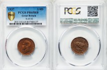 George VI Pair of Certified Proof Farthings 1937 PCGS, 1) Farthing - PR65 Red and Brown 2) Farthing - PR67 Red and Brown KM843, S-4116. From A Special...