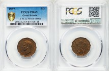 George VI Pair of Certified nickel-brass Proof 3 Pence 1937 PR66 PCGS, 1) 3 Pence - PR65 2) 3 Pence - PR66 Royal mint, KM849, S-4112. From A Special S...