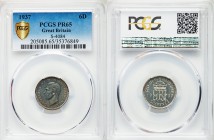 George VI Pair of Certified Proof 6 Pence 1937 PCGS, 1) 6 Pence - PR64 2) 6 Pence - PR65 Royal mint, KM852, S-4084. From A Special Selection of World ...