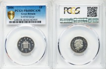 Elizabeth II Proof Penny 2006 PR68 Deep Cameo PCGS, British Royal Mint, KM986a, S-4710. Head with tiara right / Crowned portcullis with chains. Struck...