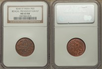 British India. Bengal Presidency Pair of Certified Minors NGC, 1) 1/4 Rupee AH 1204 Year 19 (1807) - MS63 2) Pice Year 37 (1829) - MS63 Red and Brown ...
