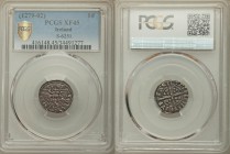 Edward I Penny ND (1279-02) XF45 PCGS, S-6251. EDWR' ANGLD NSHYB. Crowned bust in triangle / CIVI TAS DVBL INIE. Long cross; three pellets in quarters...