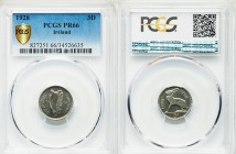 Free State Proof 3 Pence 1928 PR66 PCGS, KM4. Irish harp divides date / Hare. From A Special Selection of World Coins

HID09801242017