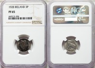 Free State Proof 3 Pence 1928 PR65 NGC, KM4. Edge: Plain. Irish harp divides date / Hare. From A Special Selection of World Coins

HID09801242017