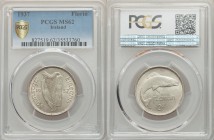 Free State Florin 1937 MS62 PCGS, KM7. Irish harp divides date / Salmon and value. From A Special Selection of World Coins

HID09801242017