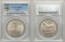 Free State 1/2 Crown 1933 MS62 PCGS, KM8. Irish harp divides date / Horse and value. From A Special Selection of World Coins

HID09801242017