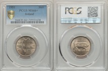 Republic Shilling 1951 MS66+ PCGS, KM14a. Edge: Reeded. Irish harp / Bull From A Special Selection of World Coins

HID09801242017