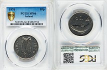 Republic Specimen 10 Pence 1976 SP66 PCGS, KM23. Edge: Reeded. Irish harp / Salmon right. Ex. Kings Norton Mint Collection From A Special Selection of...