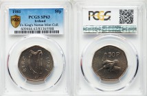 Republic Specimen 50 Pence 1981 SP63 PCGS, KM24. Edge: Plain. Harp / Woodcock. Ex. Kings Norton Mint Collection From A Special Selection of World Coin...