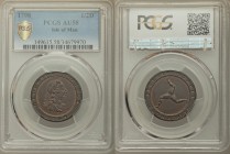 British Dependency. George III 1/2 Penny 1798 AU58 Brown PCGS, KM10b. Bust right within circle / Triskeles within circle. From A Special Selection of ...
