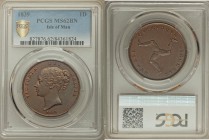 British Dependency. Victoria Penny 1839 MS62 Brown PCGS, KM14. Head left / Triskeles. From A Special Selection of World Coins

HID09801242017