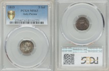 Parma. Maria Luigia 5 Soldi 1815 MS63 PCGS, KM-C26. Crowned head left / Crowned monogram above value. From A Special Selection of World Coins

HID0980...