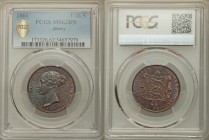British Dependency. Victoria 1/26 Shilling 1861 MS62 Brown PCGS, KM2. Head left, date below / STATES OF JERSEY, above ornate shield and denomination. ...