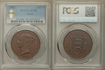 British Dependency. Victoria Pair of Certified 1/13 Shillings PCGS, 1) 1/13 Shillings 1851 - AU58 2) 1/13 Shillings 1858 - UNC Details (Environmental ...