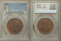 British Dependency. Victoria 1/12 Shilling 1894 MS64 Red and Brown PCGS, KM8. Crowned bust left / STATES OF JERSEY, inscription and denomination aroun...