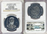 Estados Unidos Proof 100000 Pesos 1990-Mo PR68 Cameo NGC, Mexico City mint, KM-Pn245var (in aluminum rather than bronze). Half-length bust right / Eag...