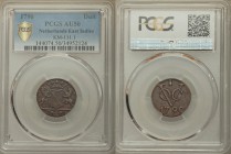 United East India Company Duit 1790 AU50 Brown PCGS, KM111.1. Crowned Utrecht arms with lion supporters / VOC monogram, date below. From A Special Sel...