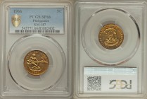 Republic Specimen 5 Centavos 1966 SP66 PCGS, KM187. Shield of arms / Male seated beside hammer and anvil. From A Special Selection of World Coins

HID...