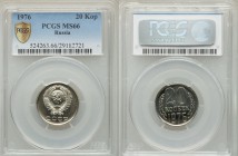 USSR 20 Kopecks 1976 MS66 PCGS, KM-Y132. Edge: Reeded. National arms / Value and date flanked by sprigs. From A Special Selection of World Coins

HID0...