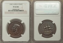 George VI Proof Penny 1945 PR65 Brown NGC, KM25. Head left / Sailing ship. From A Special Selection of World Coins

HID09801242017