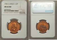 Elizabeth II 1/2 Penny 1956 MS65 Red NGC, KM45. Laureate head right / Sailing ship. From A Special Selection of World Coins

HID09801242017