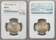 Elizabeth II 2 Shillings 1960 MS65 NGC, KM50. Laureate head right / Shield. From A Special Selection of World Coins

HID09801242017
