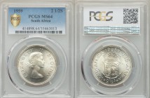 Elizabeth II 2-1/2 Shillings 1959 MS64 PCGS, KM51. Laureate head right / Crowned shield. From A Special Selection of World Coins

HID09801242017
