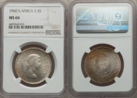 Elizabeth II 2-1/2 Shillings 1960 MS66 NGC, KM51. Laureate head right / Crowned shield. From A Special Selection of World Coins

HID09801242017