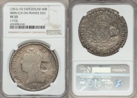 Bern. Canton Counterstamped 40 Batzen (1816-1819) VF25 NGC, KM179. Counterstamp: Bern arms//40//BZ on host coin. Host coin is a French 1772-L Ecu (Bay...