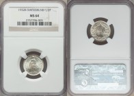 Confederation 3-Piece Lot of Certified 1/2 Francs NGC, 1) 1/2 Franc 1932-B - MS64 2) 1/2 Franc 1944-B - MS66 3) 1/2 Franc 1946-B - MS66 Bern mint, KM2...